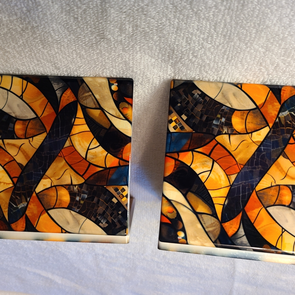 Abstract Mosaic Coasters Set - Picture 12 of 16